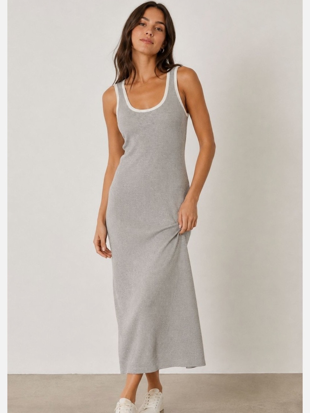 Caroline Constas Ribbed Knit Midi